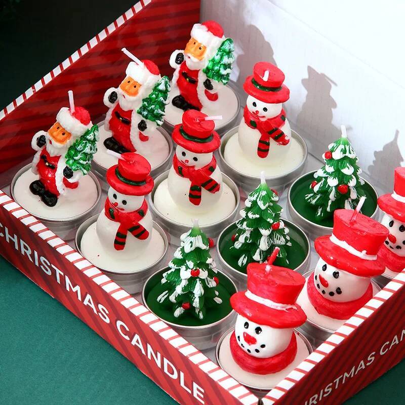 Candle Making Oil Scents - 12 Velas Decorativas Navideñas, Velas de