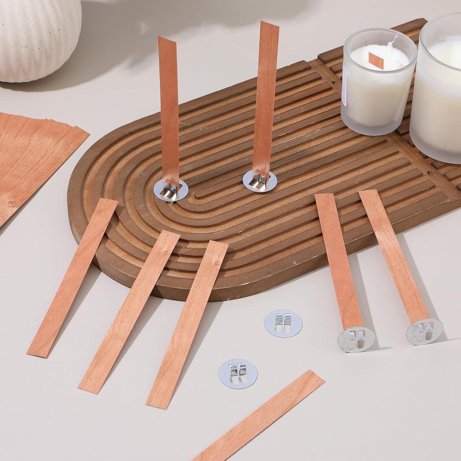 Candle Making Wicks - 60 Mechas de Madera para Hacer