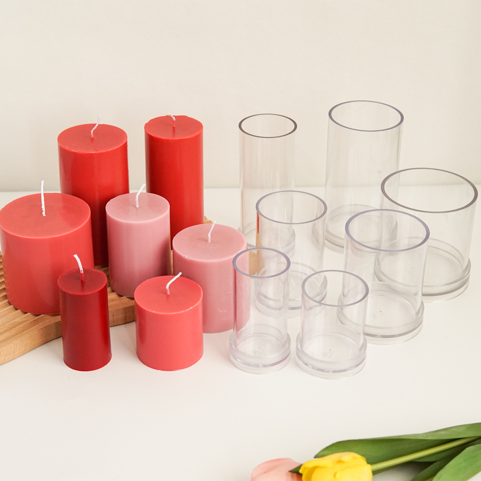 Candle Making Course - Varios moldes cilíndricos 3D para velas,