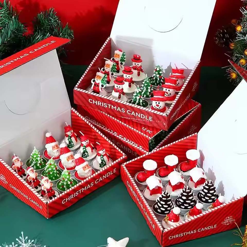 Candle Making Oil Scents - 12 Velas Decorativas Navideñas, Velas de
