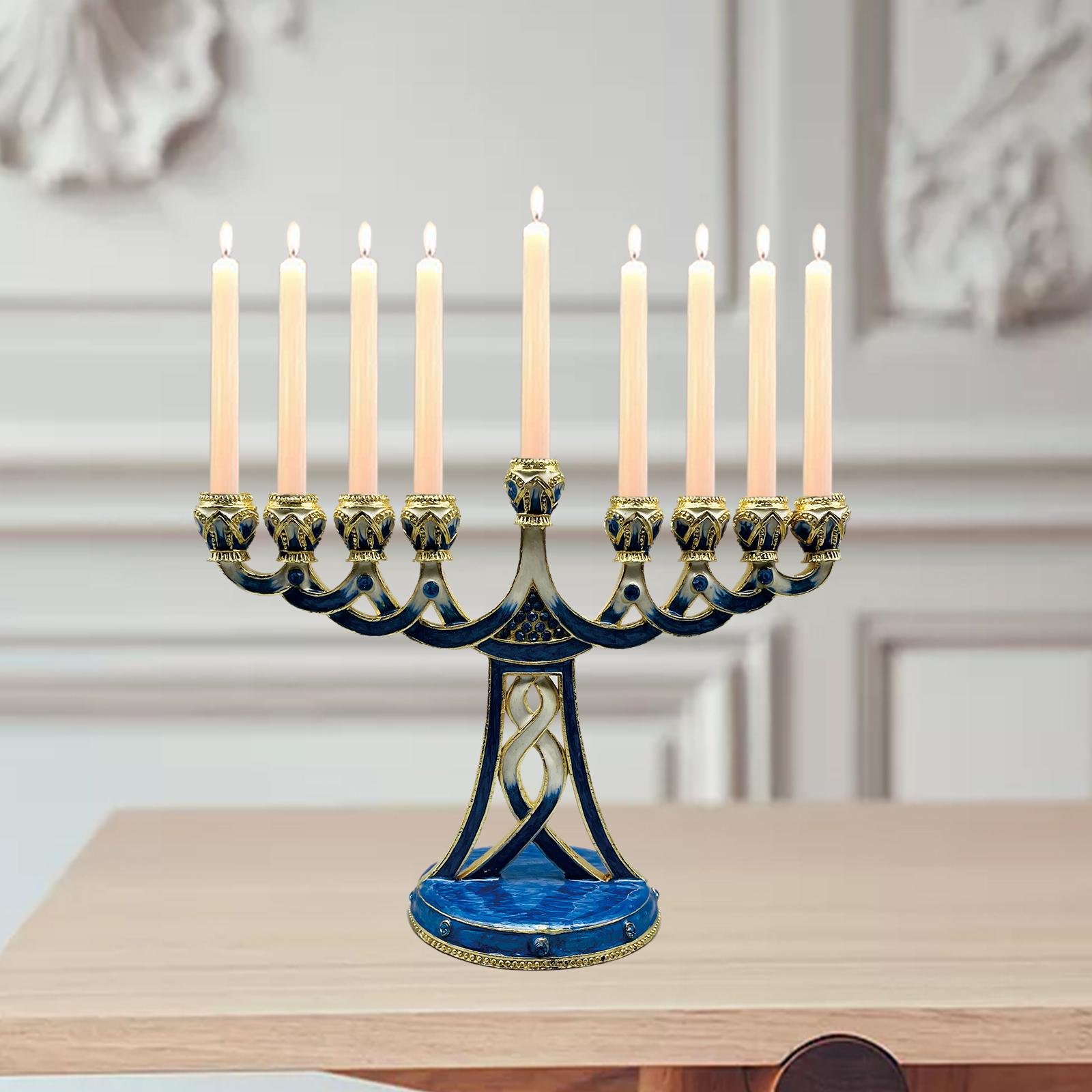 Portavelas de menorá esmaltado - Paraffin Candle Wax reseña y precio