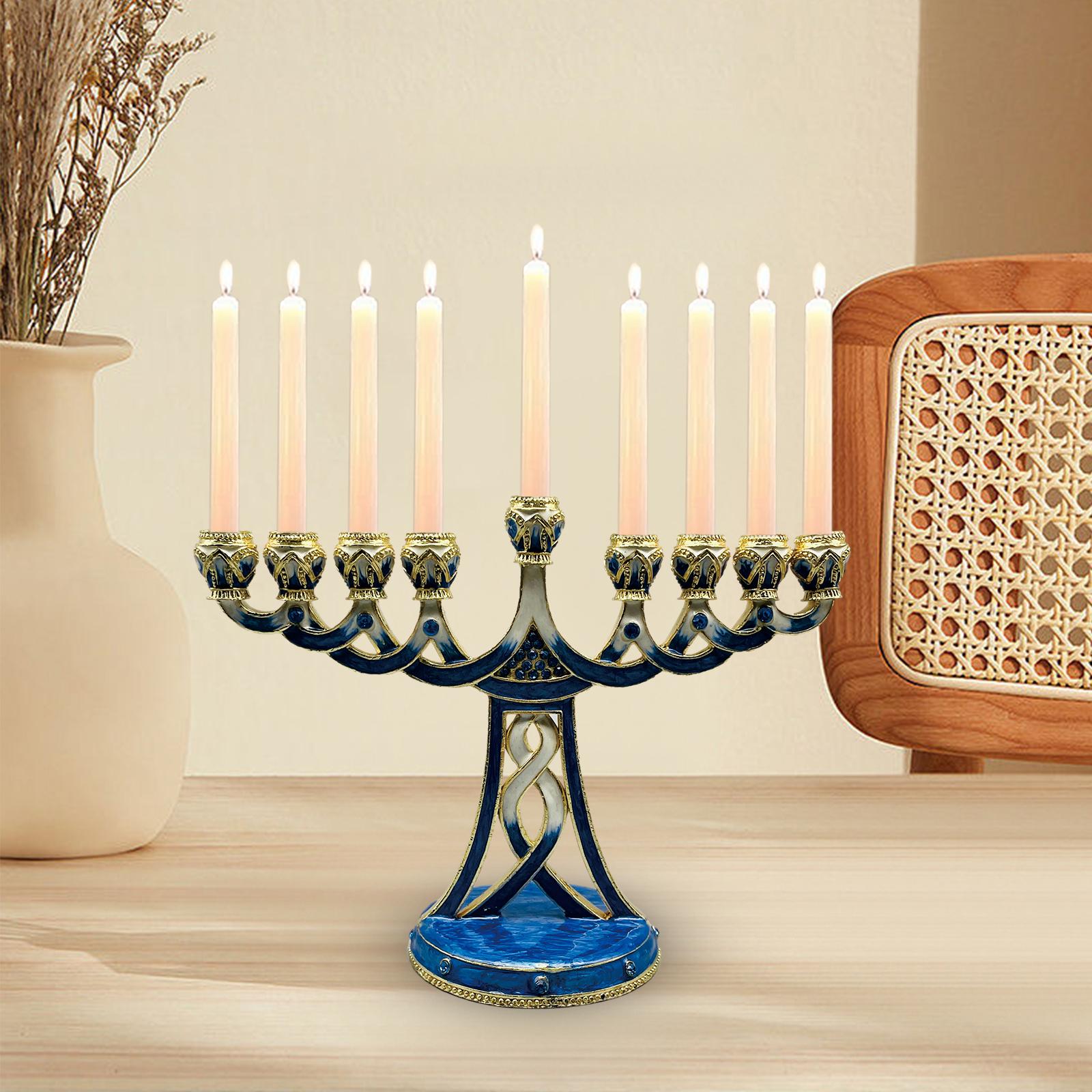 Portavelas de menorá esmaltado - Paraffin Candle Wax reseña y precio