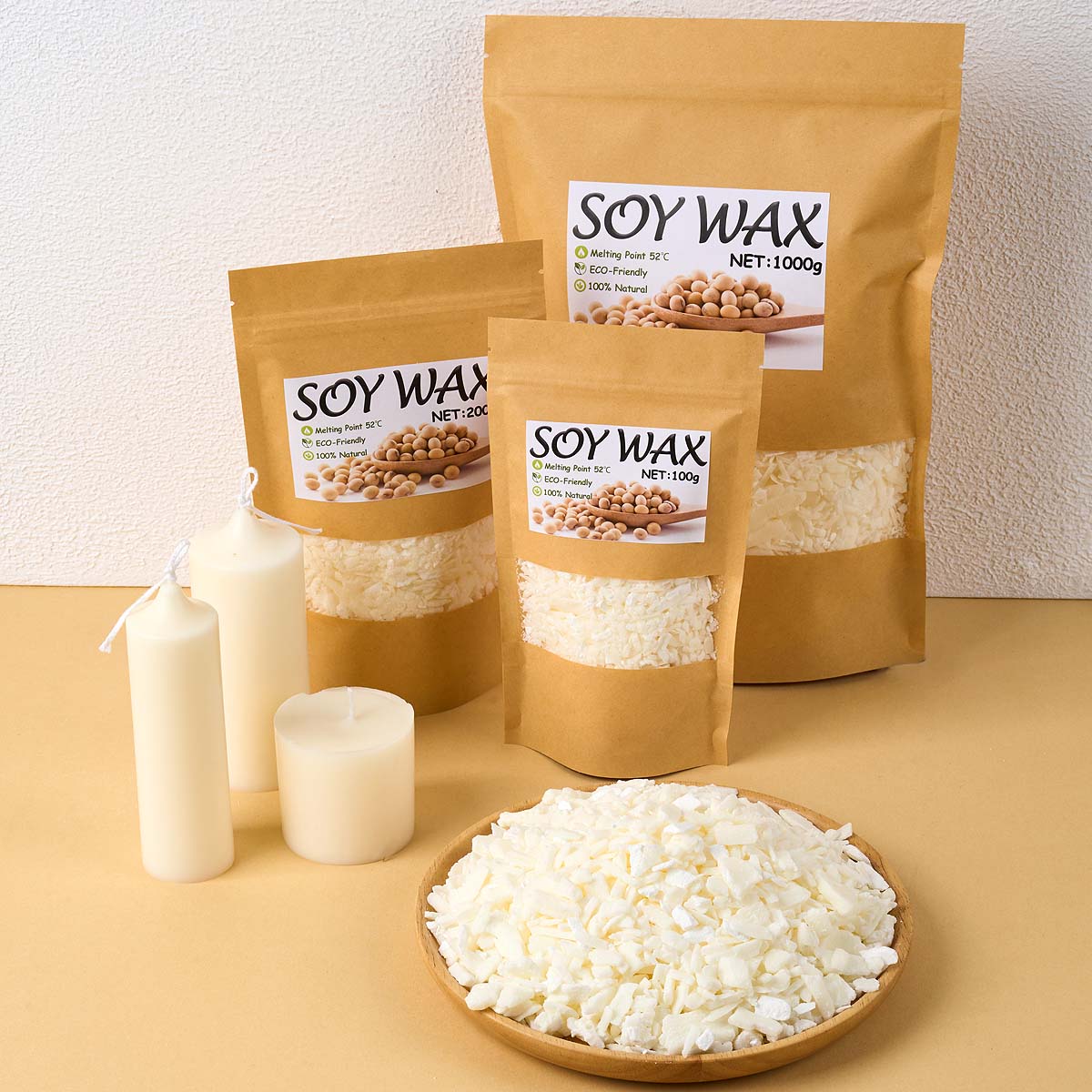 Cera de soja blanca pura de 1  - Candle Making Course reseña y precio