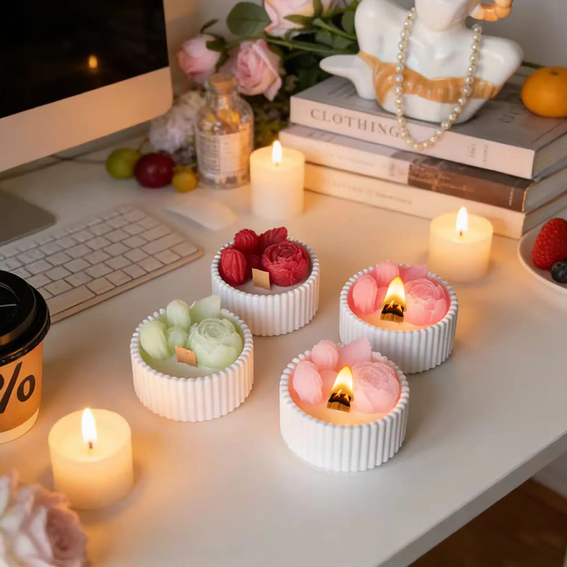 2 Velas Aromáticas en Forma de - Paraffin Candle Wax reseña y precio