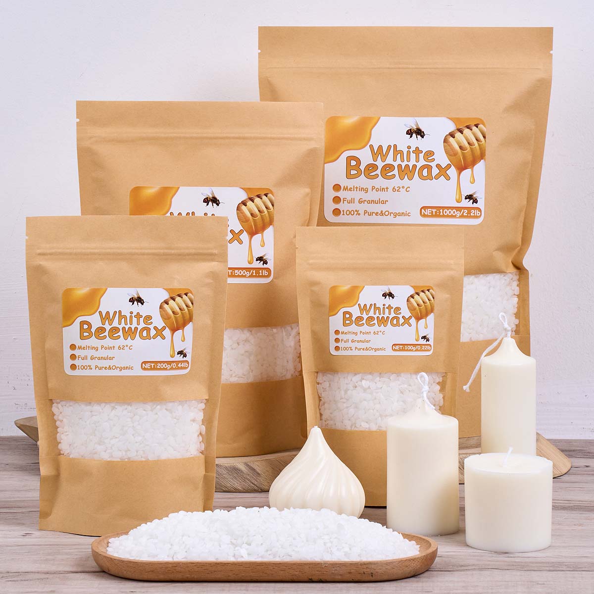 Cera de abejas blanca, vela pe - Candle Making Wicks reseña y precio