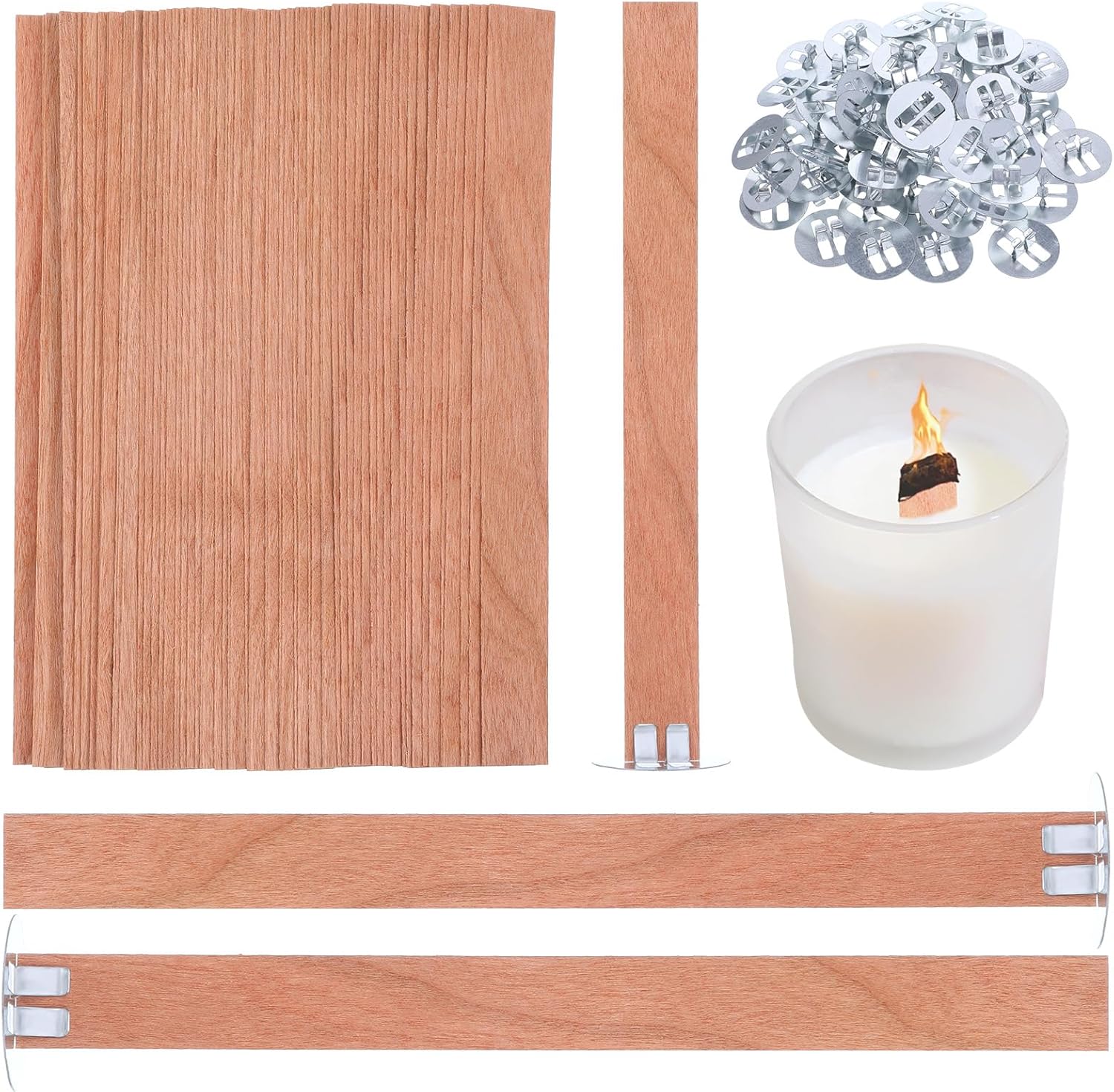 60 Mechas de Madera para Hacer - Candle Making Wicks reseña y precio