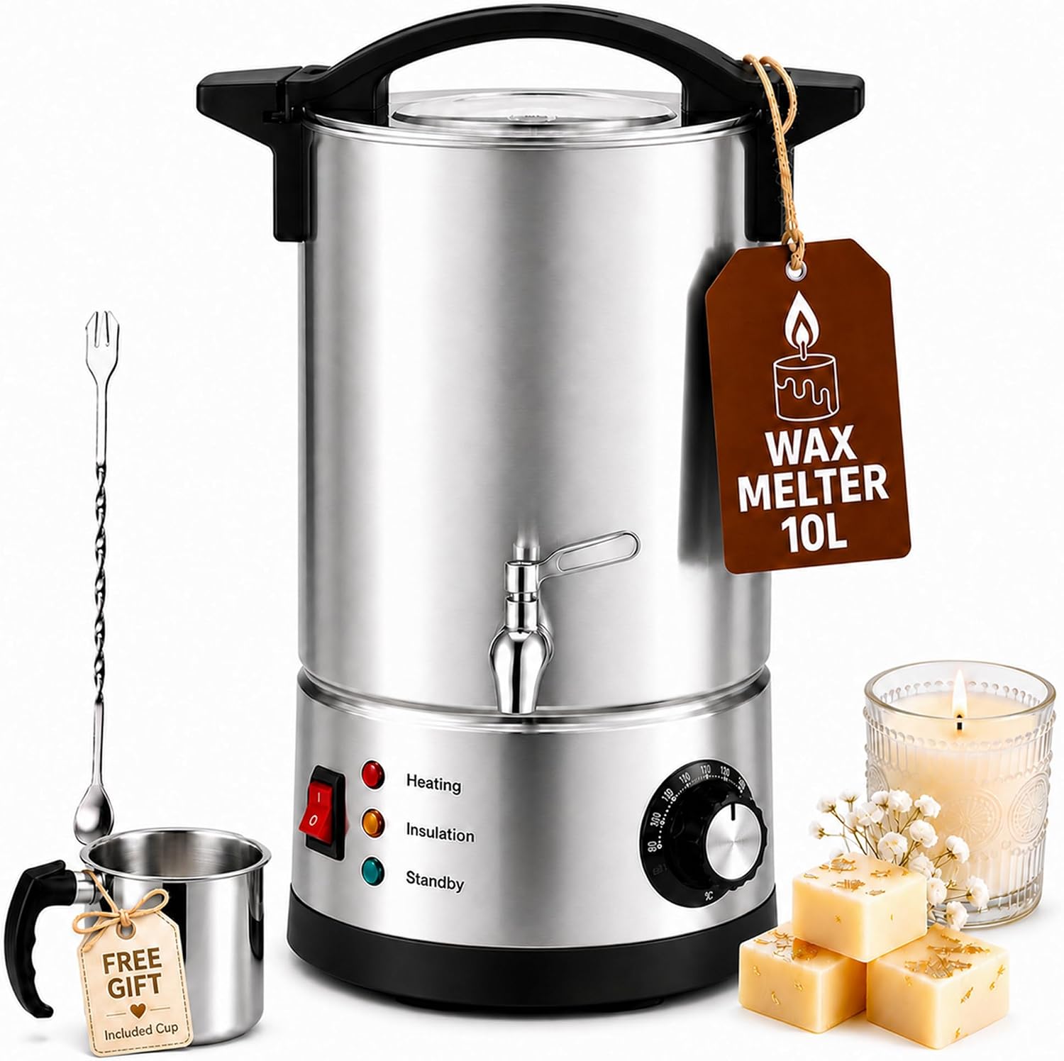 Fundidor de Cera de 10L para F - Candle Making Tempe reseña y precio